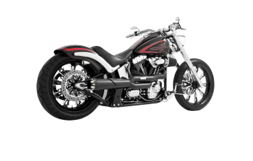 FULL EXHAUST SYSTEM  AMERICAN OUTLAW HIGH 2-1 FOR SOFTAIL  EU APPROVED